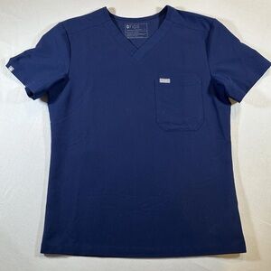 Figs Men's Deep Blue V-Neck Tee